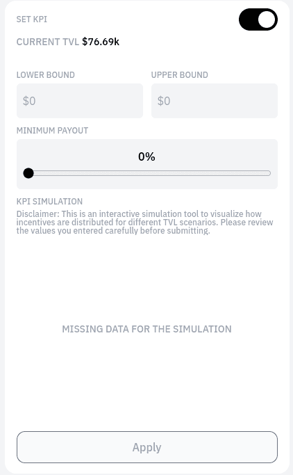 Empty KPI step