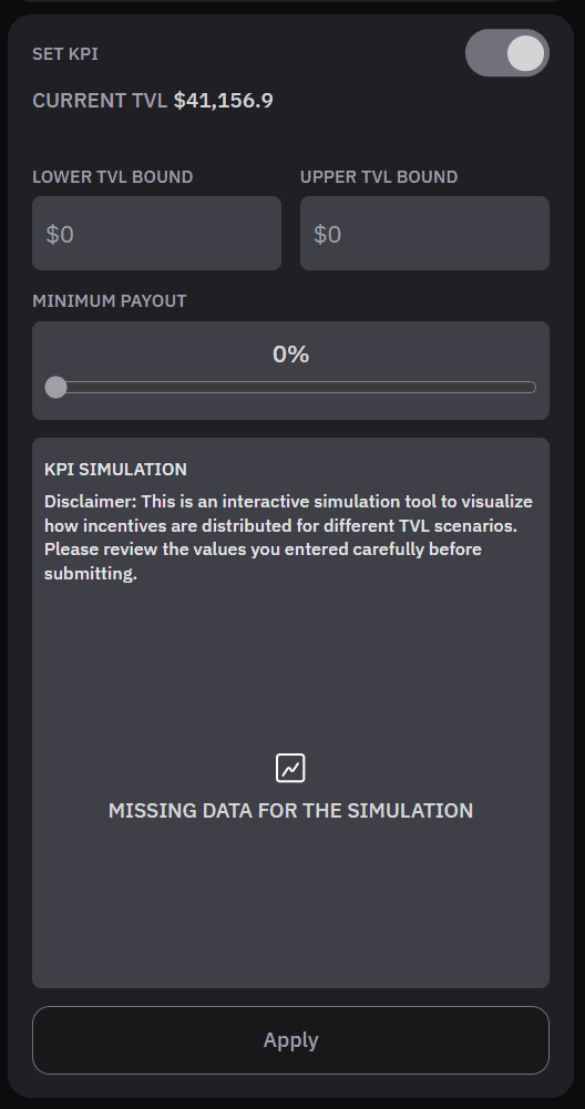 Empty KPI step