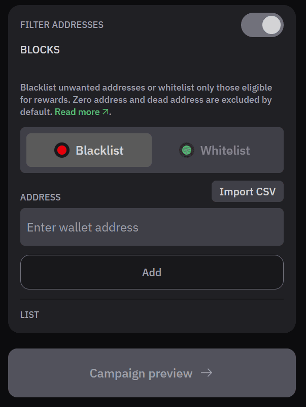 Empty restrictions