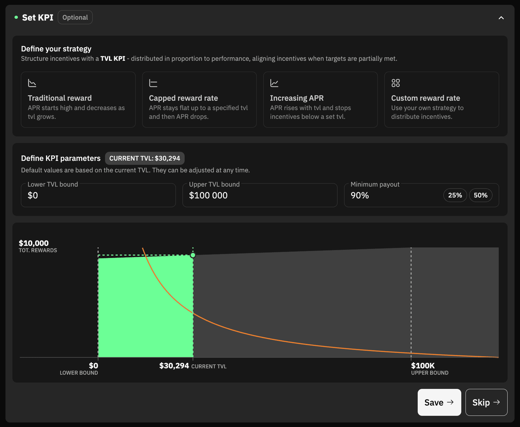 KPI bonus driven simulation