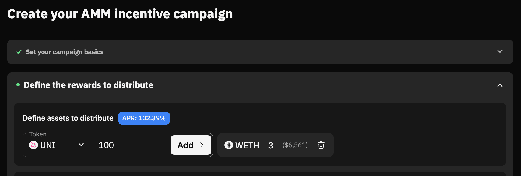 Add rewards